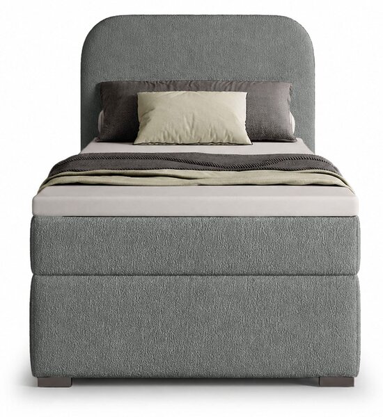 GAVIN kárpitozott boxspring ágy 90x200 - szürke