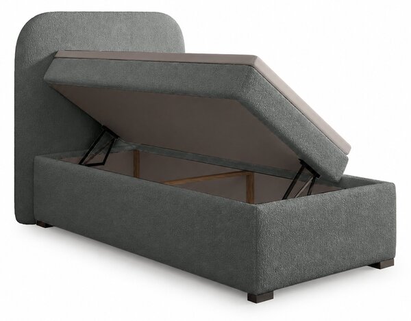 GAVIN kárpitozott boxspring ágy 90x200 - szürke