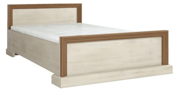 KNIGHT L1 ágy matraccal és ágyráccsal, fehér skandináv fenyő/vad tölgy