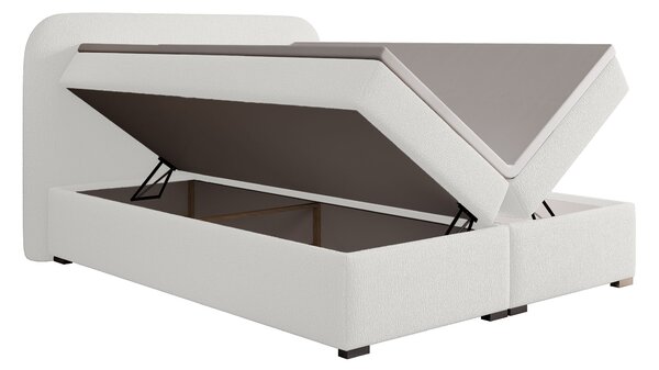 GAVIN ágyneműtartós boxspring ágy 140x200 - fehér
