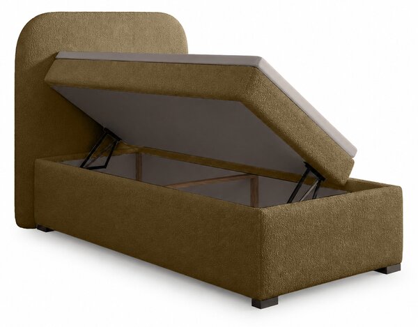 GAVIN kárpitozott boxspring ágy 90x200 - barna