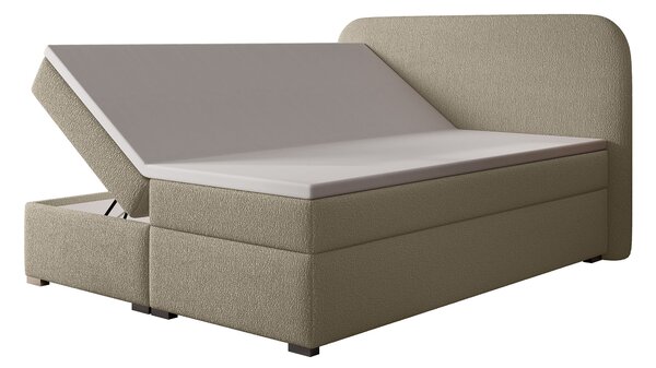 GAVIN kárpitozott boxspring ágy 120x200 - bézs