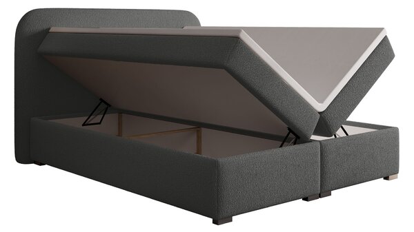 GAVIN kárpitozott boxspring ágy 120x200 - szürke