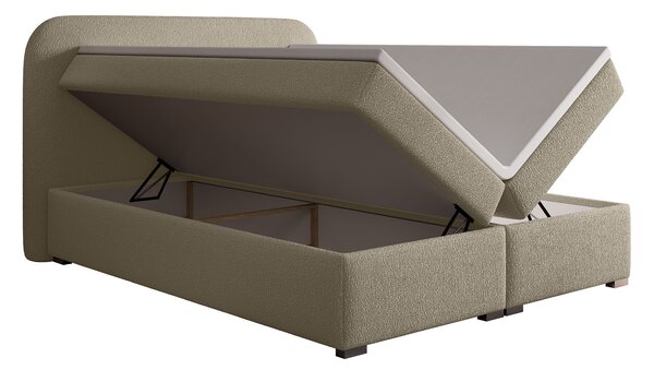 GAVIN kárpitozott boxspring ágy 120x200 - bézs