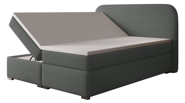 GAVIN kárpitozott boxspring ágy 120x200 - szürke