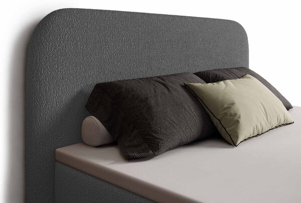 GAVIN kárpitozott boxspring ágy 120x200 - szürke