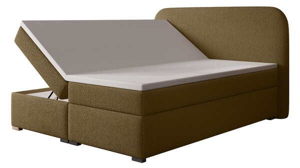 GAVIN kárpitozott boxspring ágy 120x200 - barna