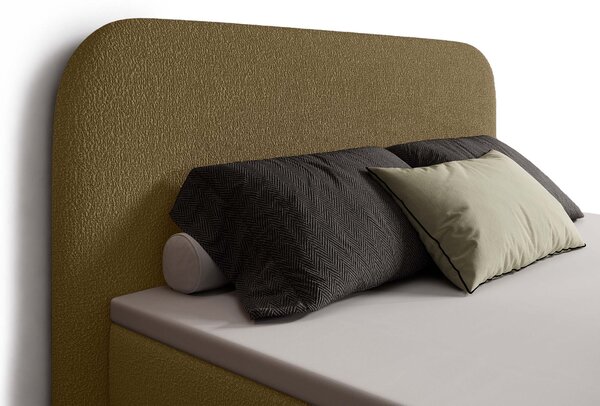 GAVIN kárpitozott boxspring ágy 120x200 - barna