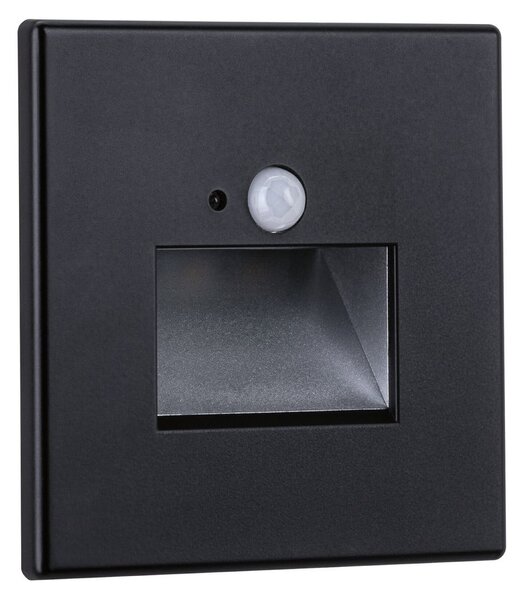 Spotlámpa Paulmann, Edge Quadro Square Sensor, Fekete, Folyosó, Műanyag, Modern