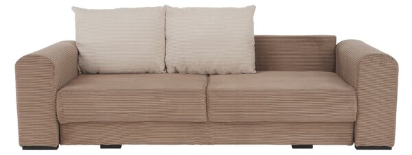 KONDELA Extra tágas kanapé, világosbarna, bézs, krém színű, GILEN BIG SOFA