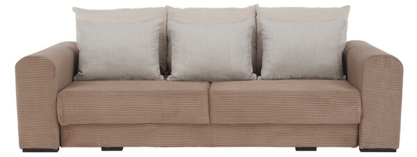 KONDELA Extra tágas kanapé, világosbarna, bézs, krém színű, GILEN BIG SOFA