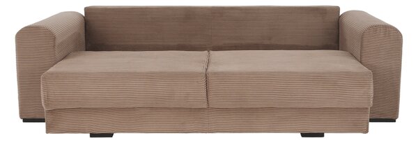 KONDELA Extra tágas kanapé, világosbarna, bézs, krém színű, GILEN BIG SOFA