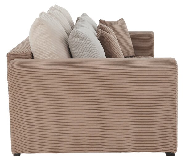 KONDELA Extra tágas kanapé, világosbarna, bézs, krém színű, GILEN BIG SOFA