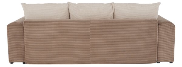 KONDELA Extra tágas kanapé, világosbarna, bézs, krém színű, GILEN BIG SOFA