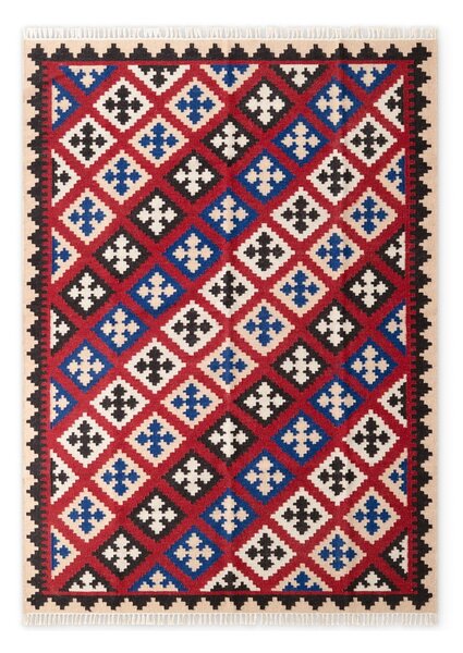 Piros kétoldalas kézi szövésű gyapjú szőnyeg 160x230 cm Kamal Rami – Nouristan