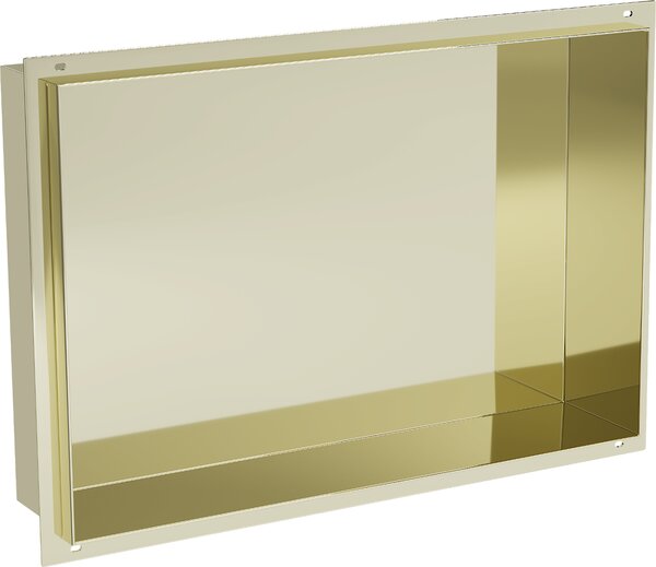 Mexen X-Wall-NR, falra szerelhető polc gallér nélkül 45 x 30 cm, fényes arany, 1951453010