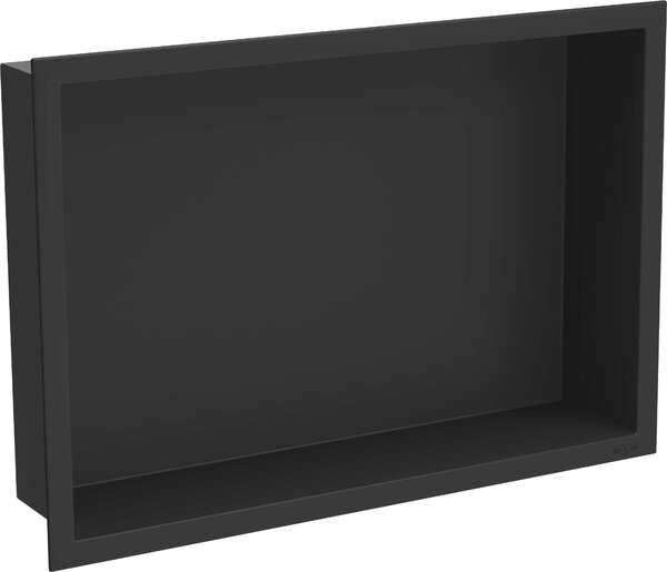 Mexen X-Wall-R, falra szerelhető polc gallérral 45 x 30 cm, fekete matt, 1970453010