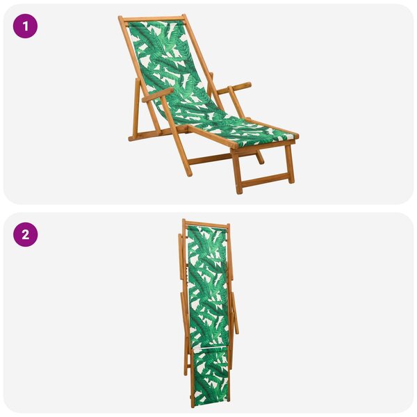 VidaXL Összecsukható nyugágy 2 pcs 3 Pozíció Tömör Eukaliptusz Fa