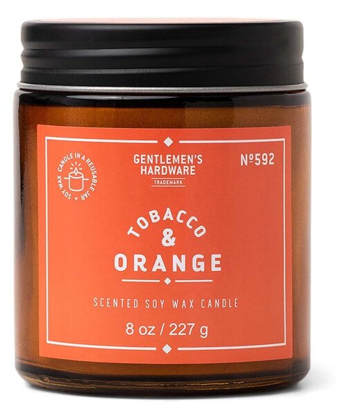 Gentelmen's Hardware illatgyertya szójaviaszból Tobacco & Orange 227 g