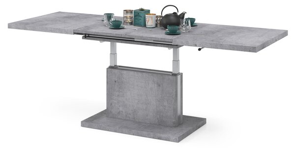 Mazzoni ASTON Millenium Beton - MODERN DOHÁNYZÓASZTAL NYITHATÓ/MAGASÍTHATÓ ÉTKEZŐASZTAL ÉS DOHÁNYZÓASZTAL EGYBEN