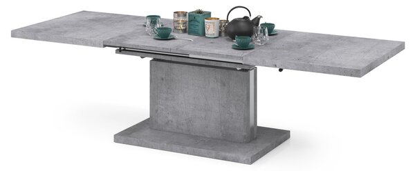 Mazzoni ASTON Millenium Beton - MODERN DOHÁNYZÓASZTAL NYITHATÓ/MAGASÍTHATÓ ÉTKEZŐASZTAL ÉS DOHÁNYZÓASZTAL EGYBEN