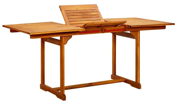 Tömör akácfa kerti étkezőasztal (120-170) x 80 x 75 cm