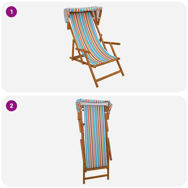 VidaXL Hintaágy 2 pcs 3 Pozíció Tömör Eukaliptusz Fa Sokszínű
