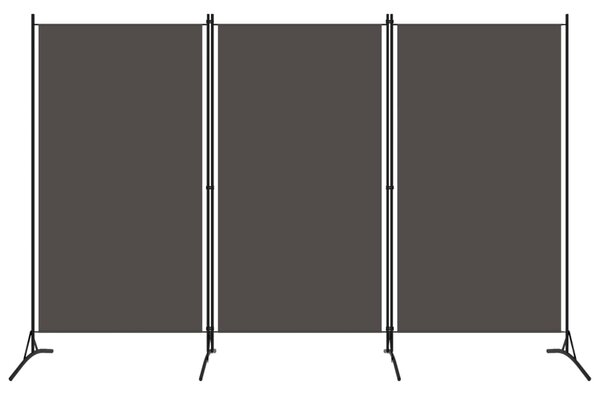 VidaXL antracitszürke 3 paneles paraván 260 x 180 cm