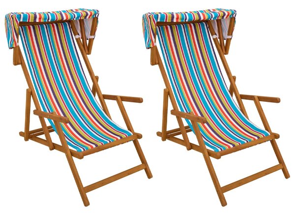 VidaXL Hintaágy 2 pcs 3 Pozíció Tömör Eukaliptusz Fa Sokszínű