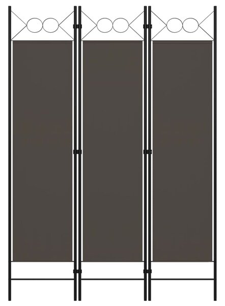 VidaXL antracitszürke 3 paneles paraván 120 x 180 cm