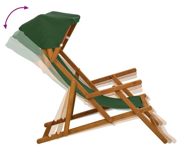 VidaXL Hintaágy 2 pcs 3 Pozíció Tömör Eukaliptusz Fa Zöld