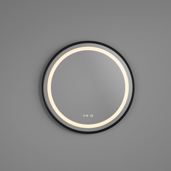 Welland Type-2F LED tükör - fényerő + színhőfok állítás + óra - Ø 60 cm