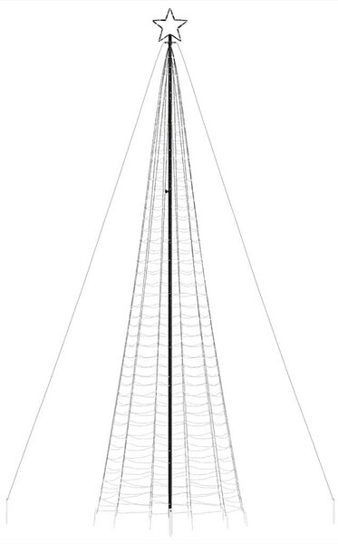 Hideg fehér LED karácsonyfa tüskékkel 1534 LED 500 cm