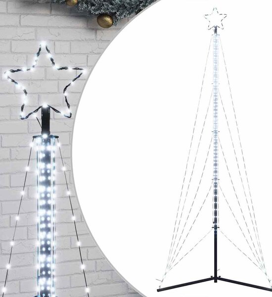 Hideg fehér LED karácsonyfa 525 LED 302 cm