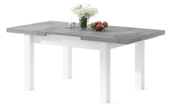 Mazzoni ROYAL Millenium Beton/Fehér Matt - 270 cm-es NYITHATÓ ASZTAL!