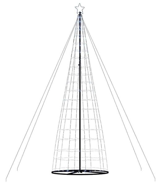 Hideg fehér LED karácsonyfa 1534 LED 500 cm