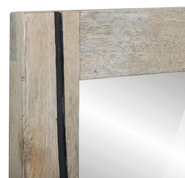 Fürdőszobai tükör Négyszögletes tükörrel Fehér 50 x 2,5 x 70 cm