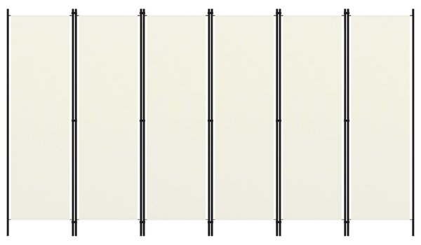 VidaXL krémfehér 6 paneles paraván 300 x 180 cm