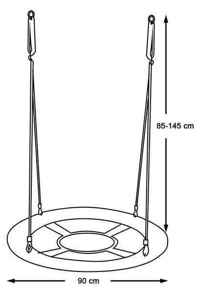 Fészekhinta-90 cm-es-piros-sátor nélkül