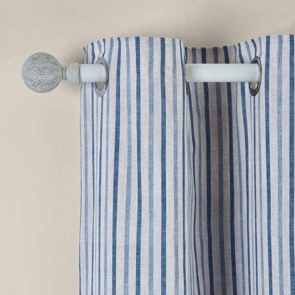 Kék függöny szett 2 db-os 117x229 cm Logan Stripe – Catherine Lansfield