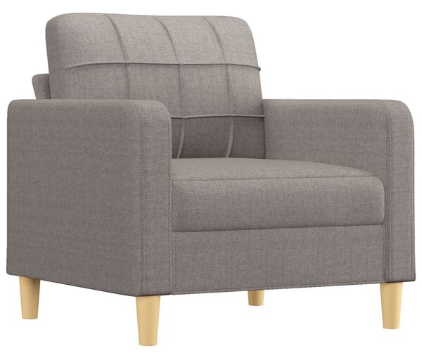 Tópszínű szövet kanapéfotel lábtartóval 60 cm