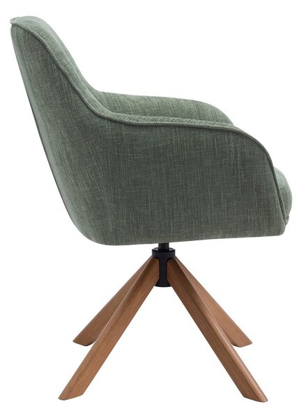 Zöld kárpitozott étkezőfotel szett 2 db-os Avola – Unique Furniture