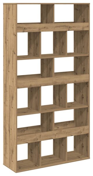Kézműves tölgy színű szerelt fa könyvespolc 100 x 33 x 187,5 cm