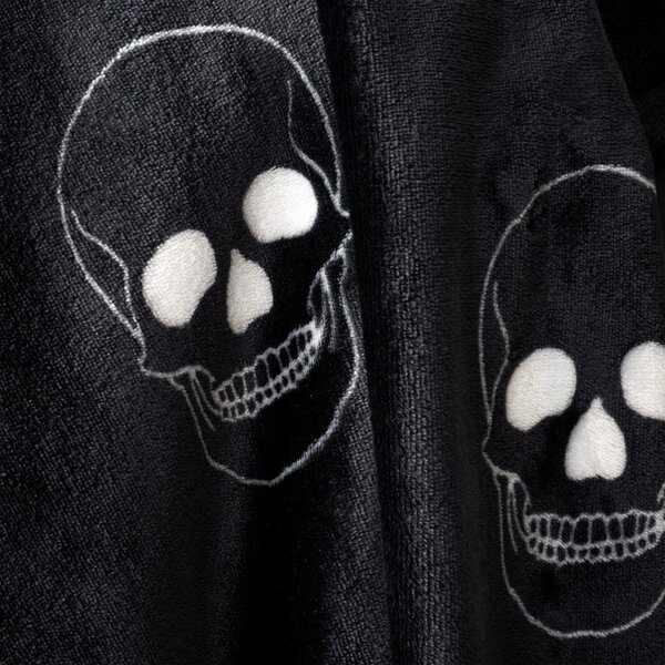 Sötétszürke mikroplüss gyerek takaró 130x170 cm Skulls – Catherine Lansfield