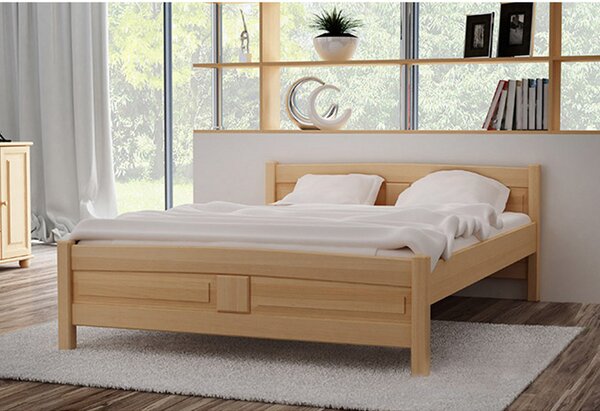 JOANA magasított ágy + ágyrács AJÁNDÉK, 90x200 cm, éger-lakk