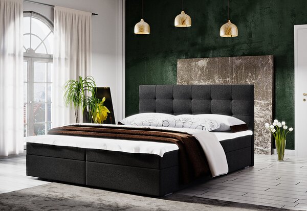 FADO 2 kárpitozott ágy + ágyrács + matrac, 160x200, cosmic 100