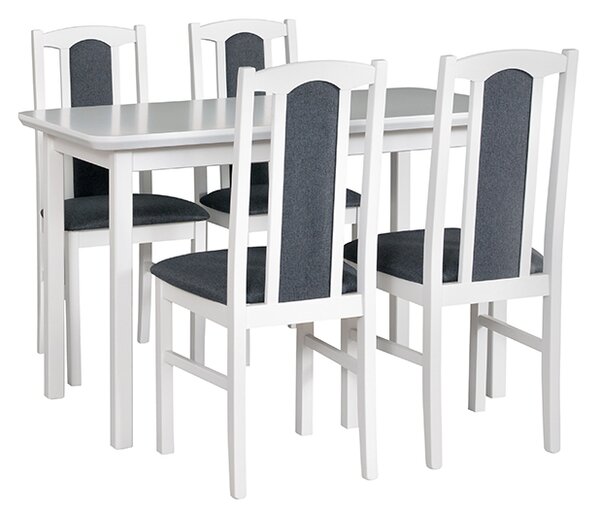 MEBLINE Asztal MAX 4 + 4 Székek BOS 7 - Készlet DX5