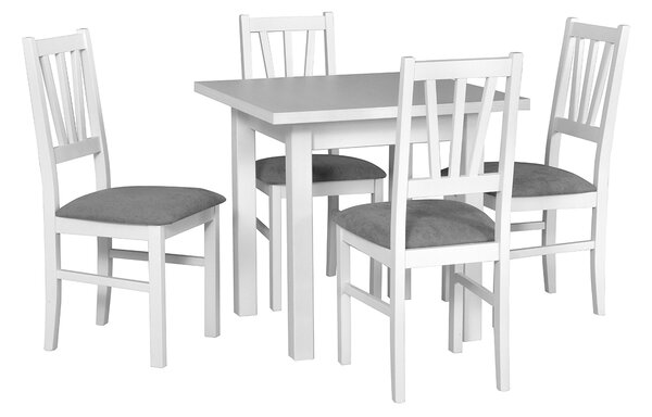 MEBLINE Asztal MAX 7 + 4 Székek BOS 5 - Készlet DX3