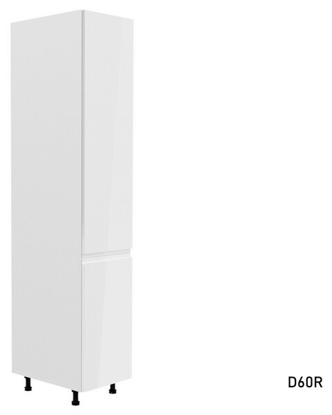 ASPEN D60R magas konyhaszekrény, 60x212x58, fehér magasfényű, bal