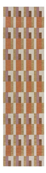 Narancssárga-natúr színű futószőnyeg 60x230 cm Riley Block Geo – Flair Rugs